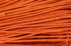 Echeveau de cordon de coton cire orange-1mm-68metres